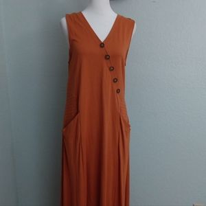 Soft Surroundings rust maxi dress sz M